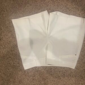 White House Black Market High Waist White Shorts